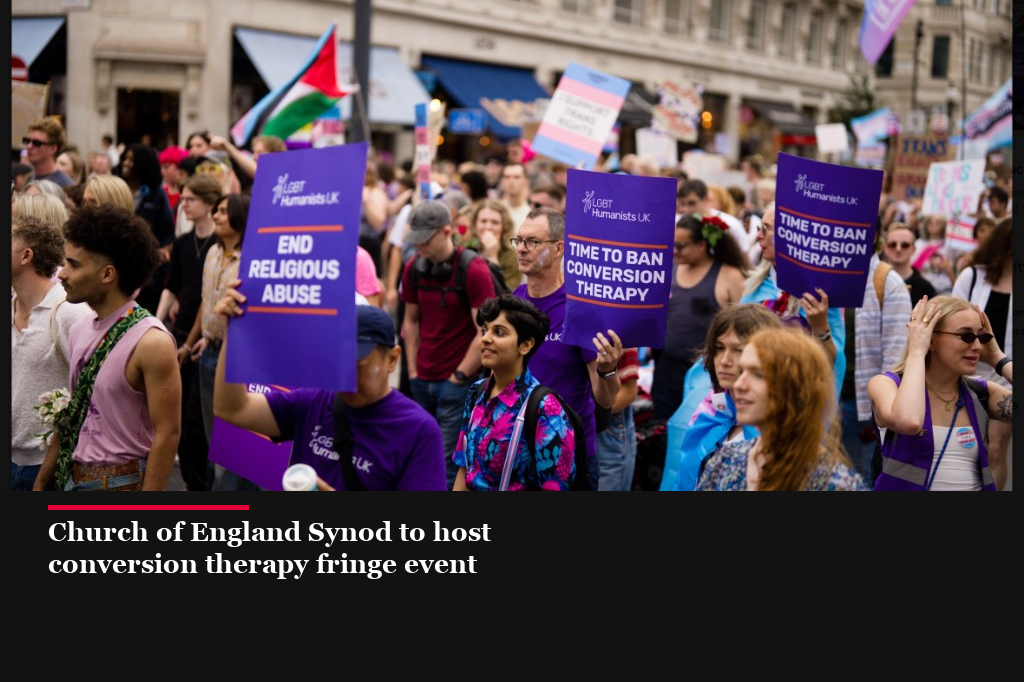 Church of England Synod to host conversion therapy fringe event