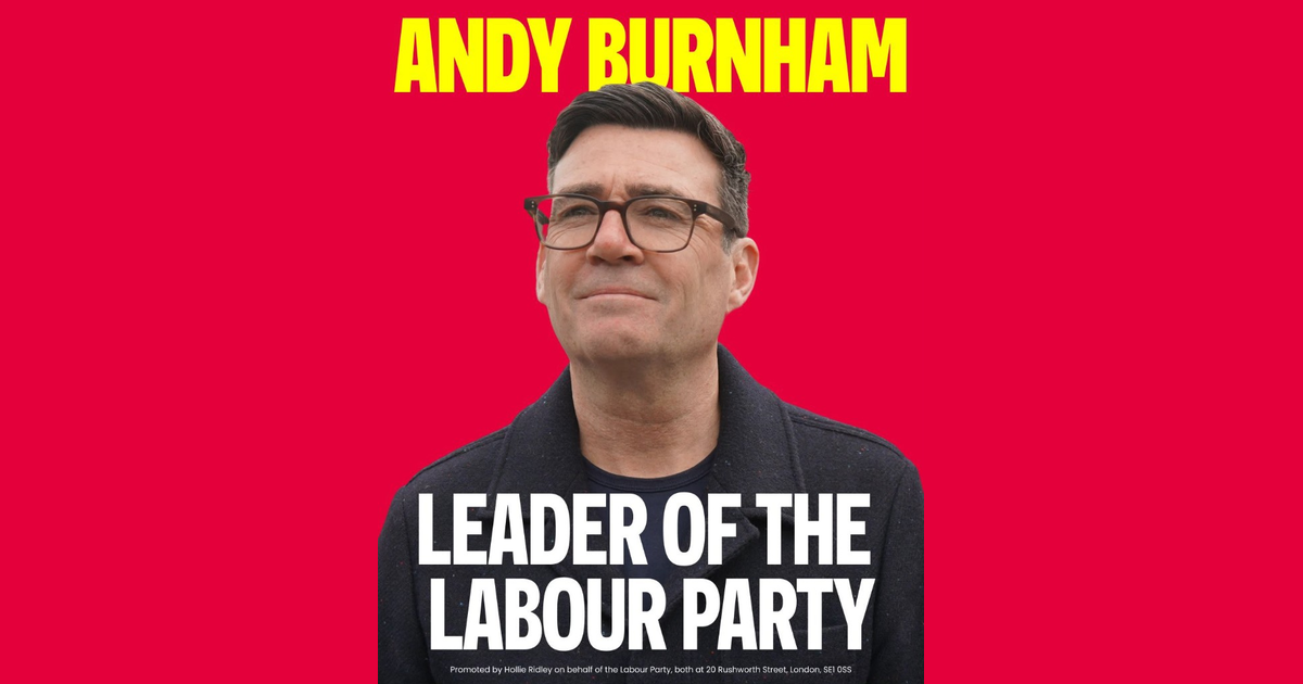 Andy Burnham Elected Leader of the Labour Party