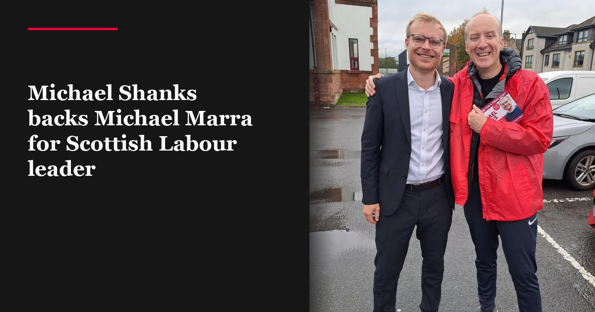 Michael Shanks backs Michael Marra for Scottish Labour leader