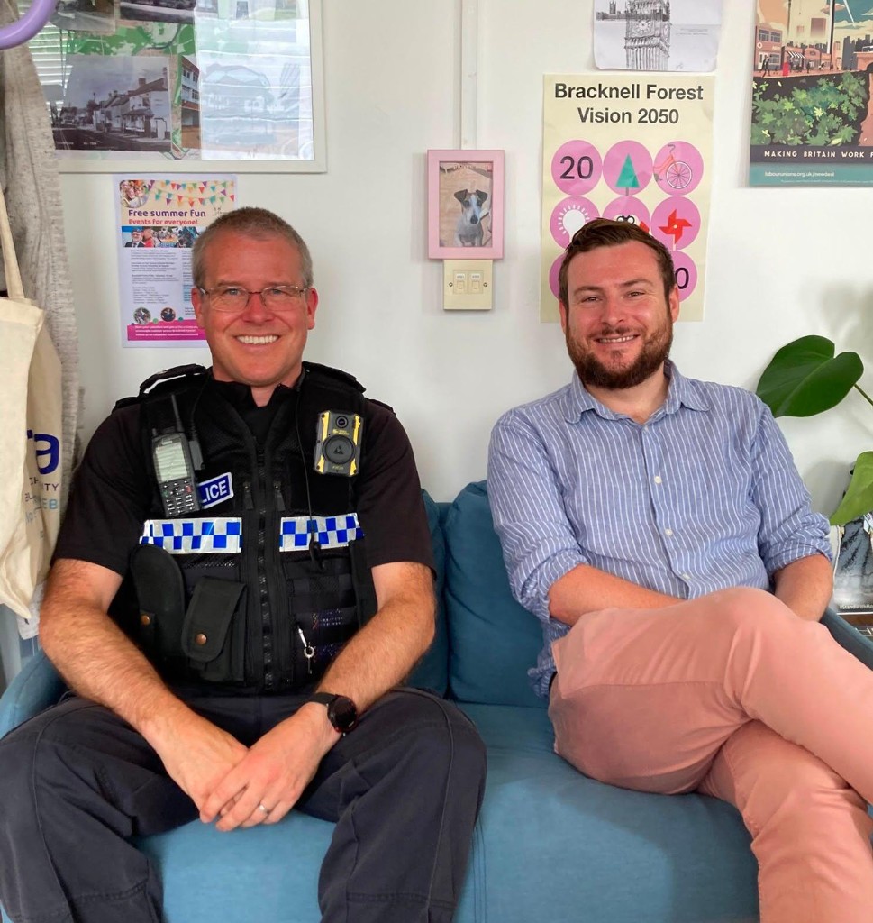 Peter Swallow MP with Inspector Neil Misselbrook