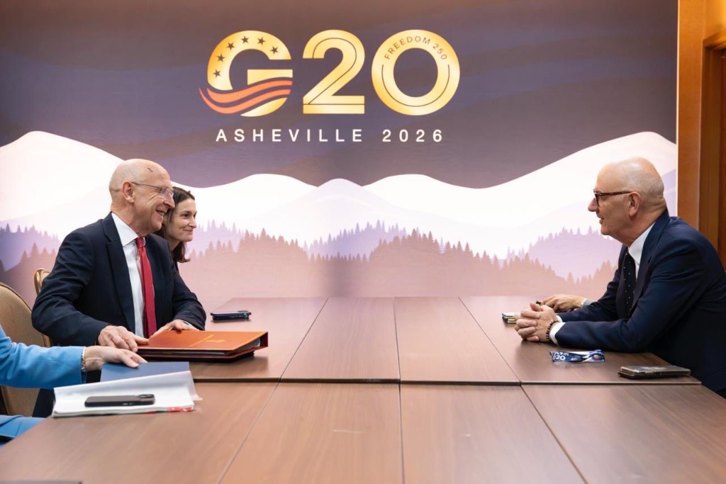 Chancellor John Healey at the G20 finance ministers meeting in Asheville