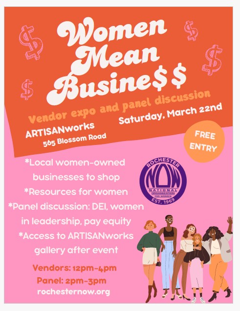 Women Mean Business at ARTISIANworks March 22 12-4PM Free event