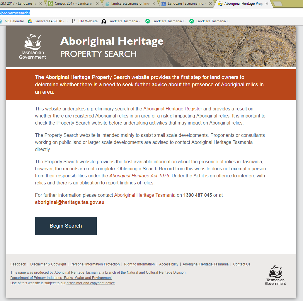 Aboriginal Heritage property search now live 