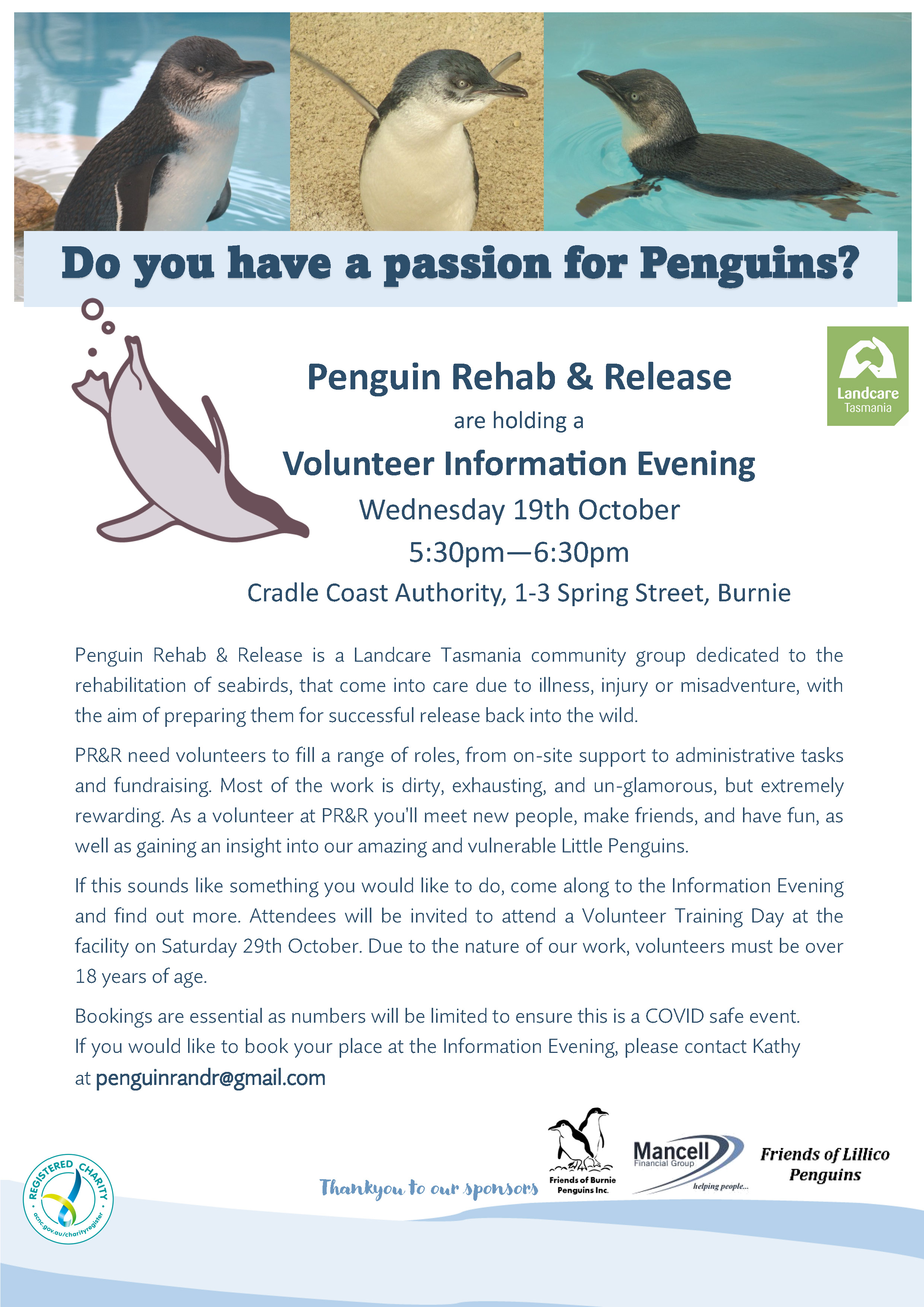 Penguin Rehab and Release Volunteer Information