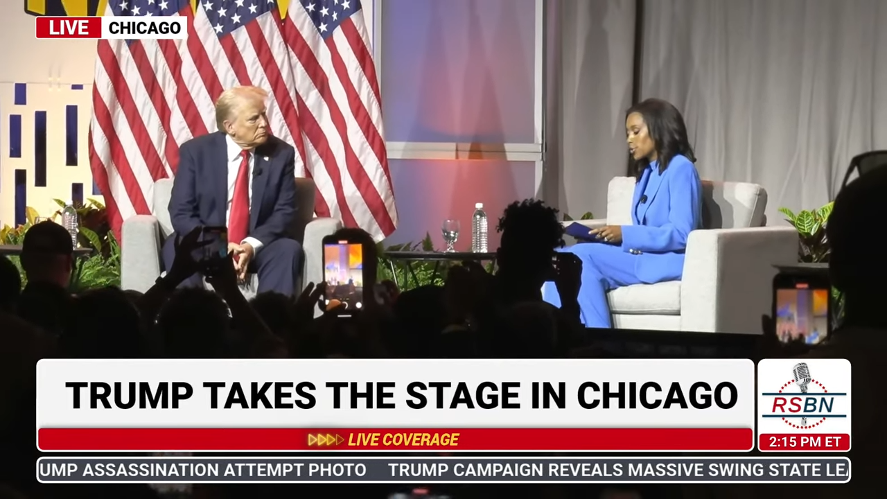 Trump Speaks at Nat. Association of Black Journalists Convention in Chicago
