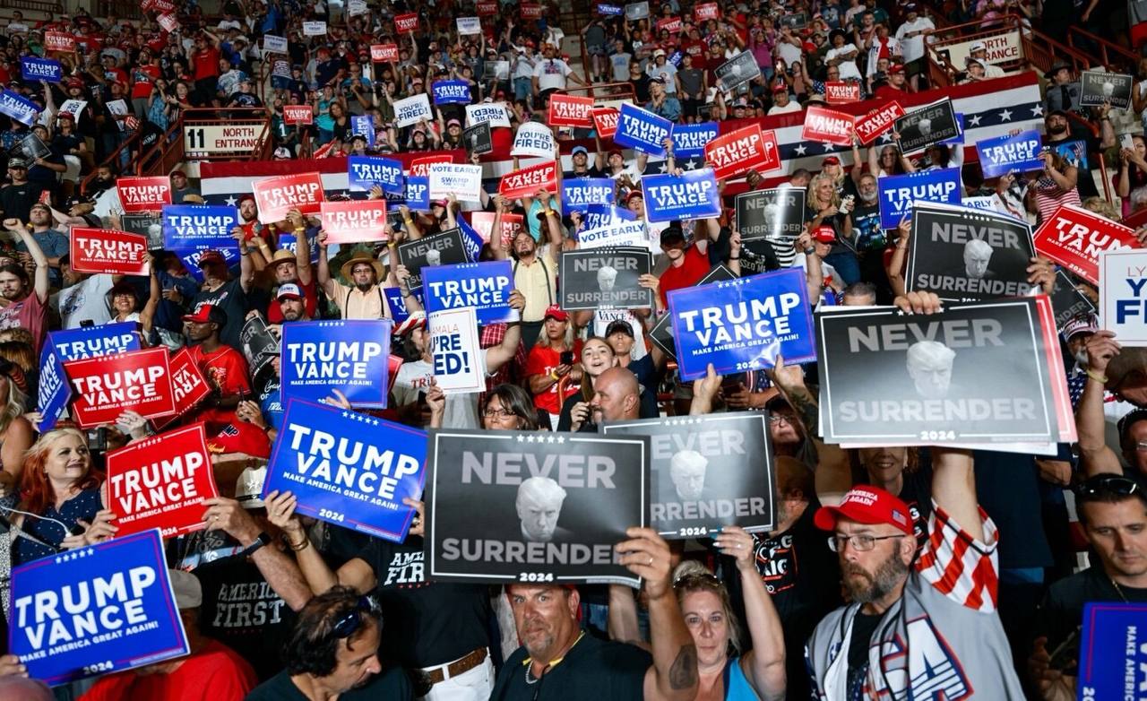 The crowd in Pennsylvania