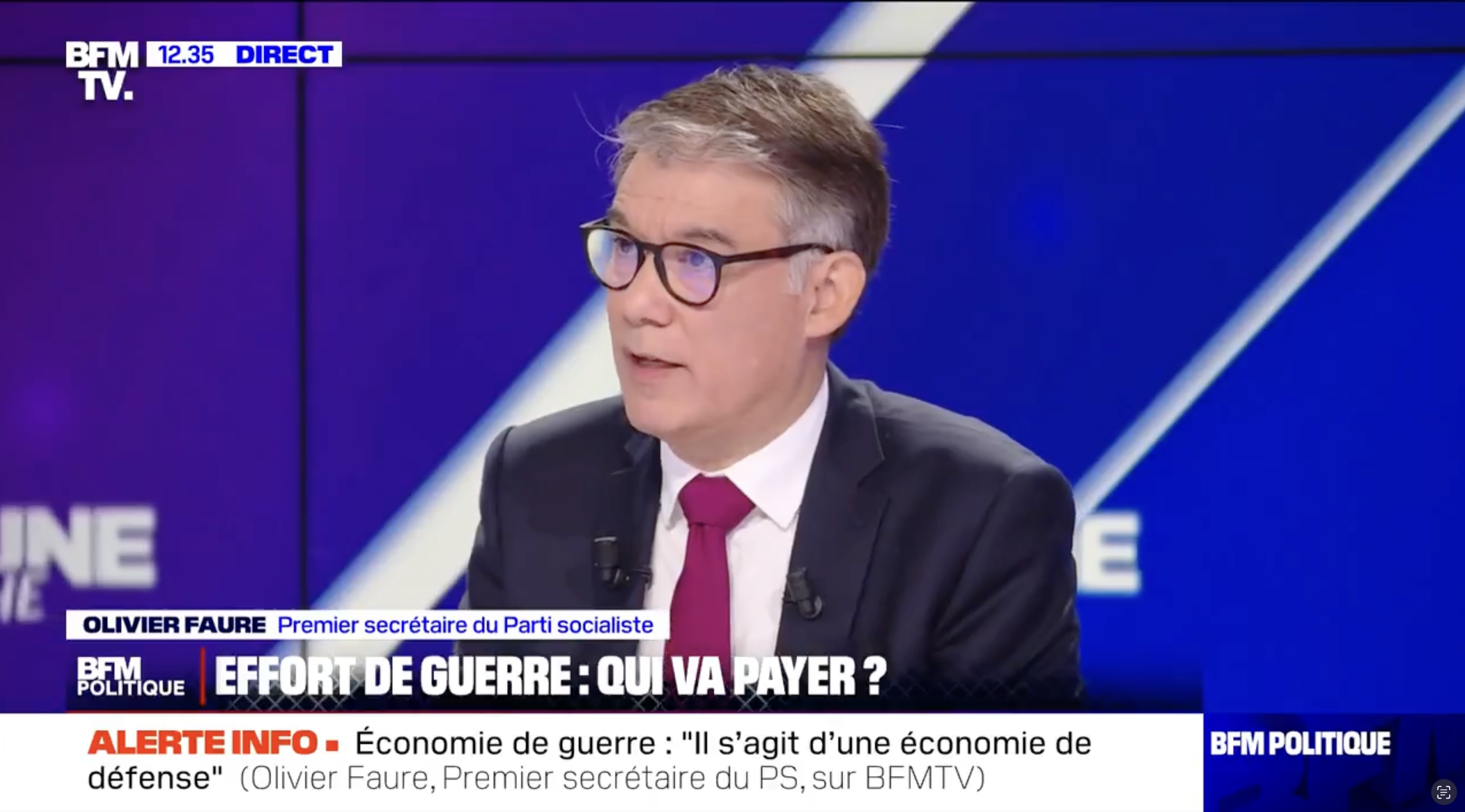 Olivier Faure demande un effort de patriotisme  fiscal aux plus riches.