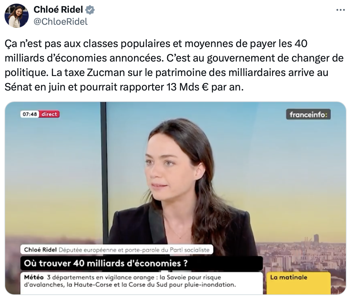 Chloé Ridel, députée européenne et  porte-parole du Parti socialiste
