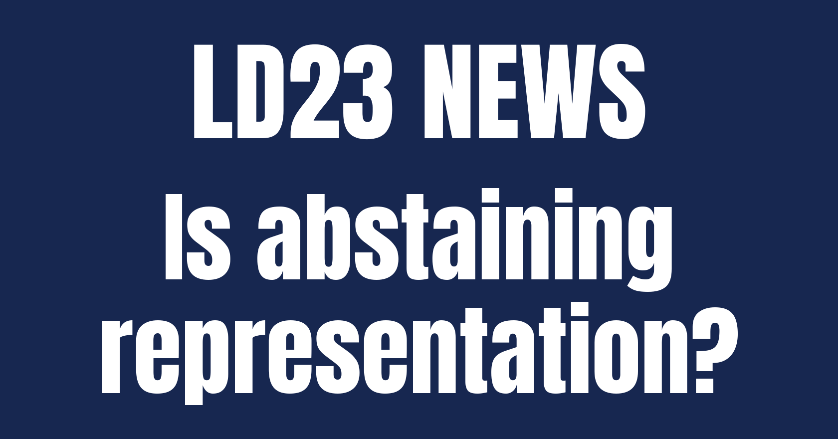 Is abstaining representation?