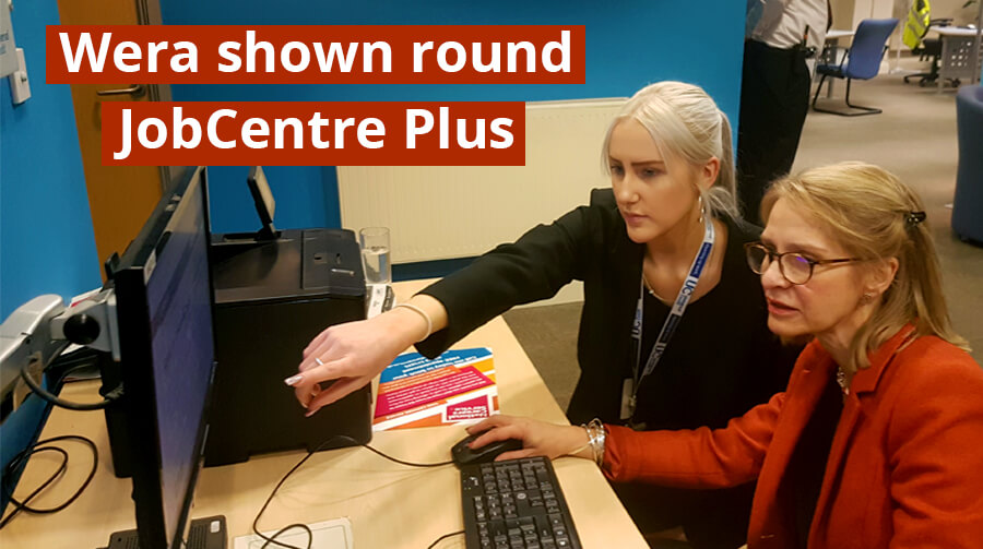Wera Shown Around Bath JobCentre Plus