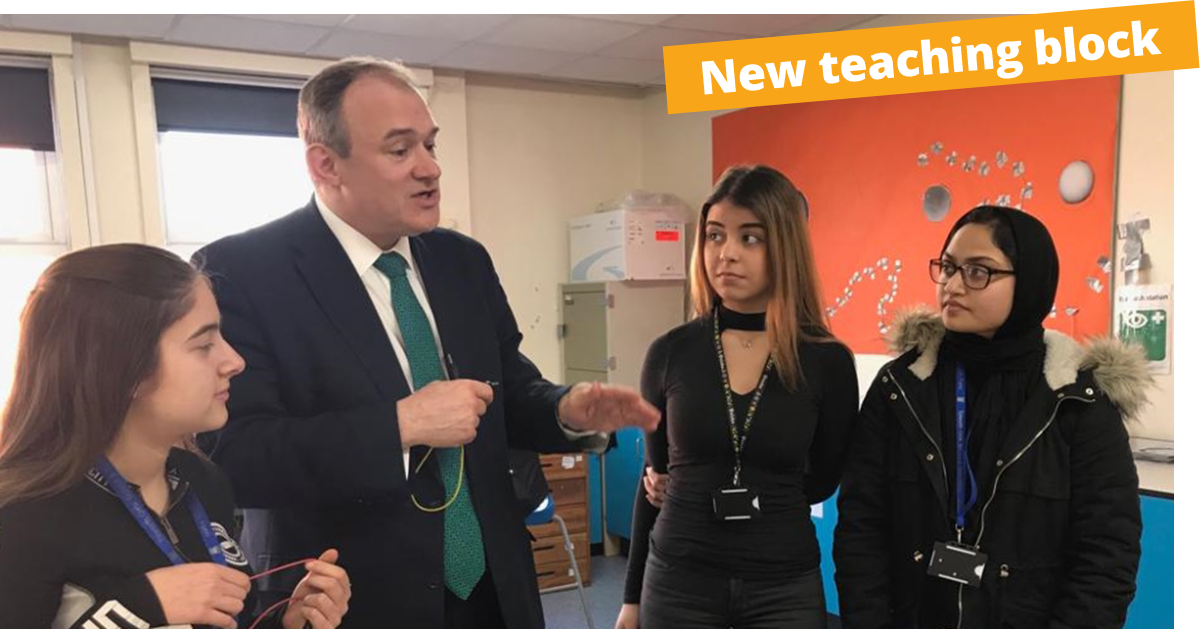 New teaching block at Tolworth Girls School