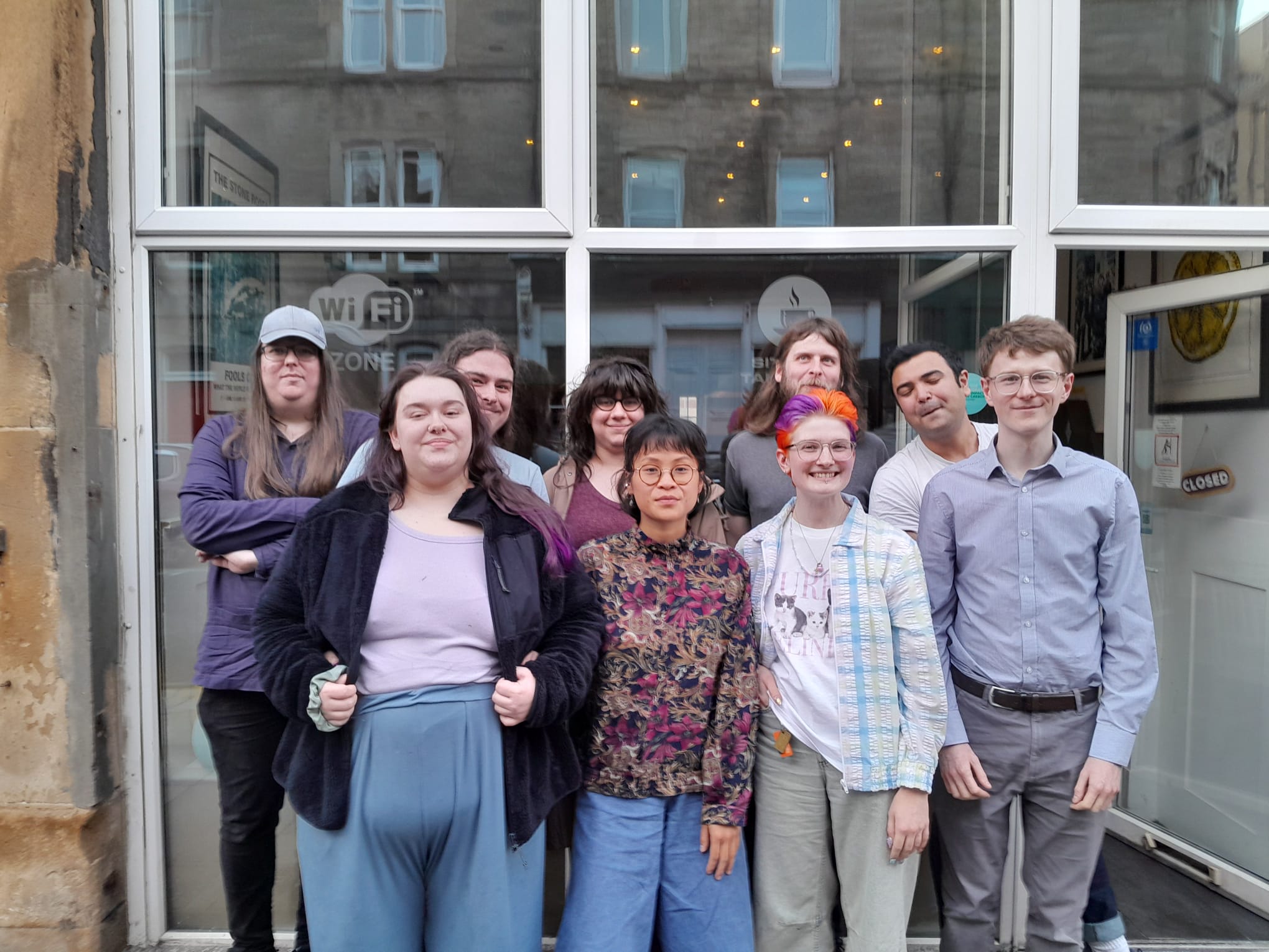 Living Rent members group photo at a Fountainbridge member defence meeting