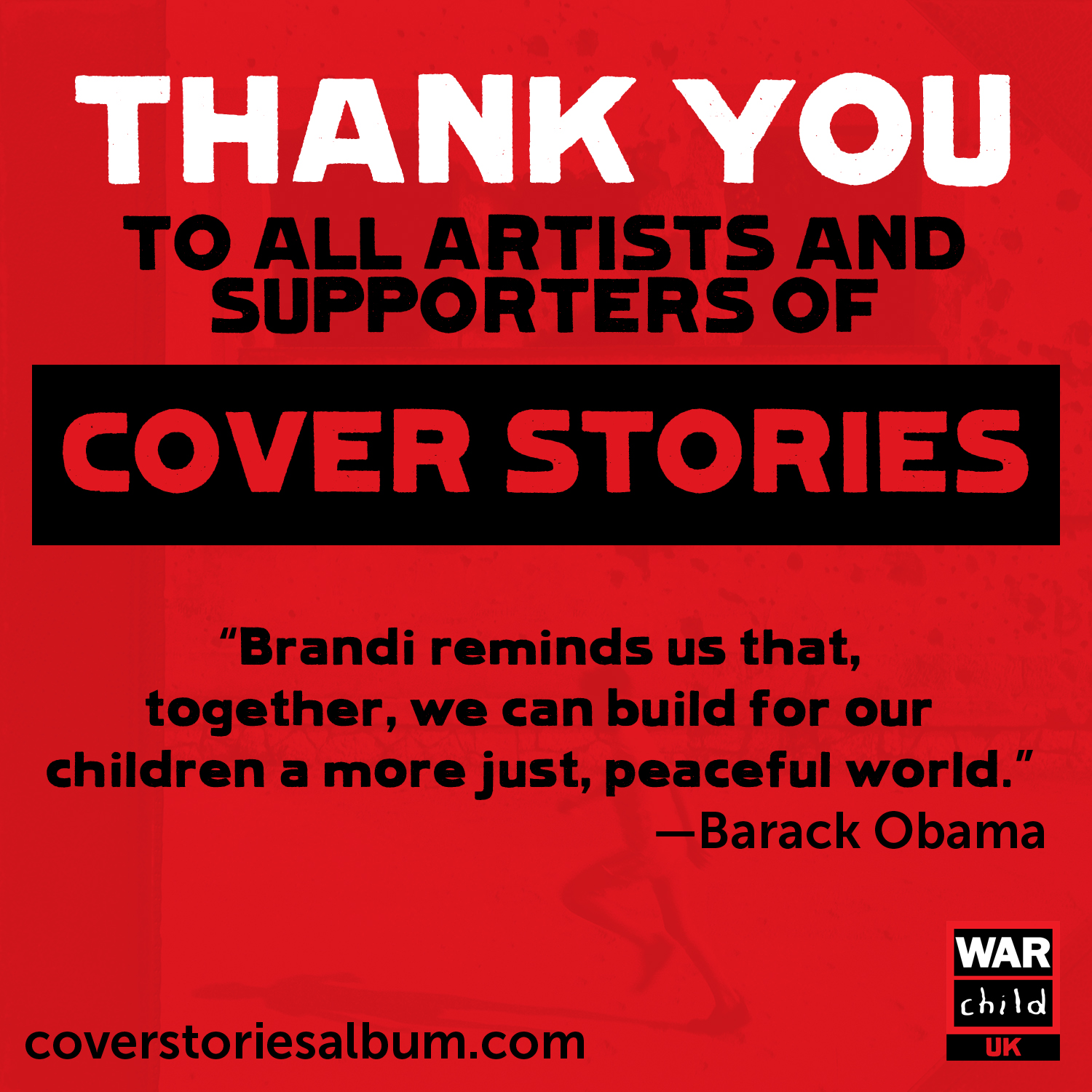 Thank you from War Child UK Looking Out Foundation