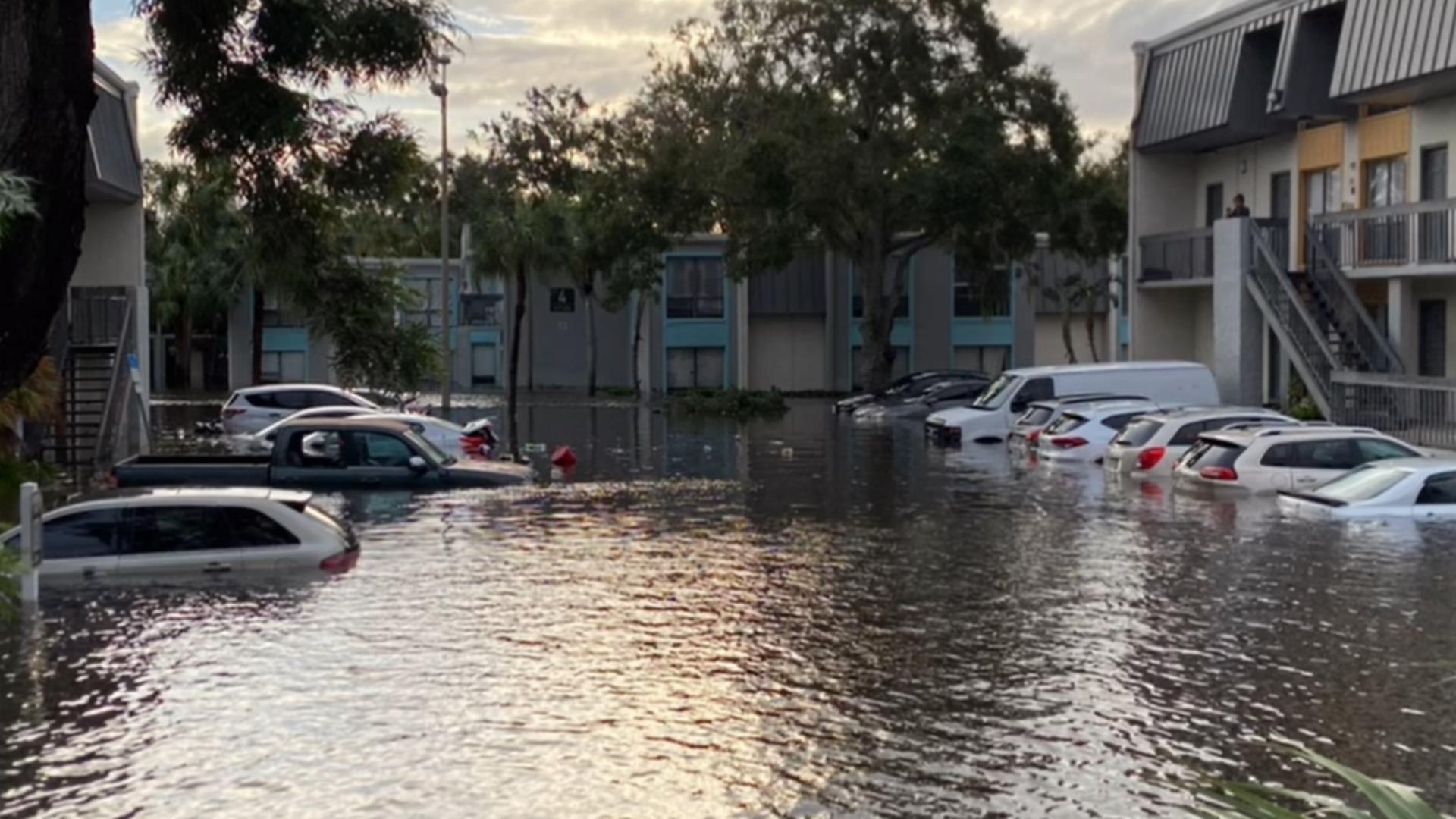 A flooded Brisbane street