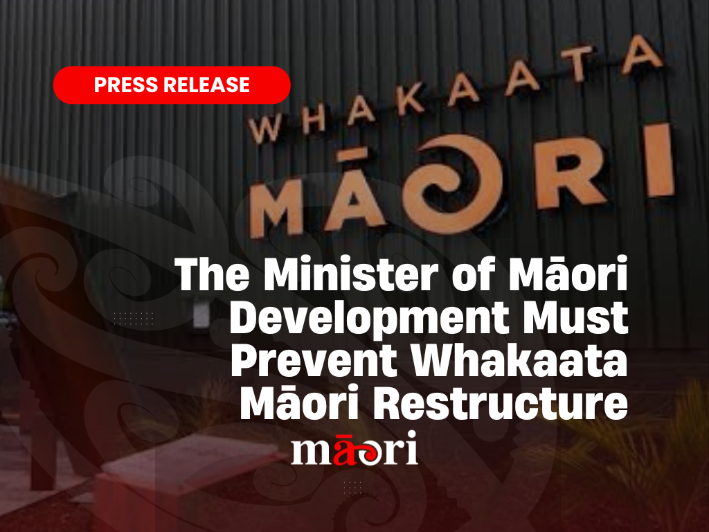 The Minister of Māori Development Must Prevent Whakaata Māori Restructure preview image
