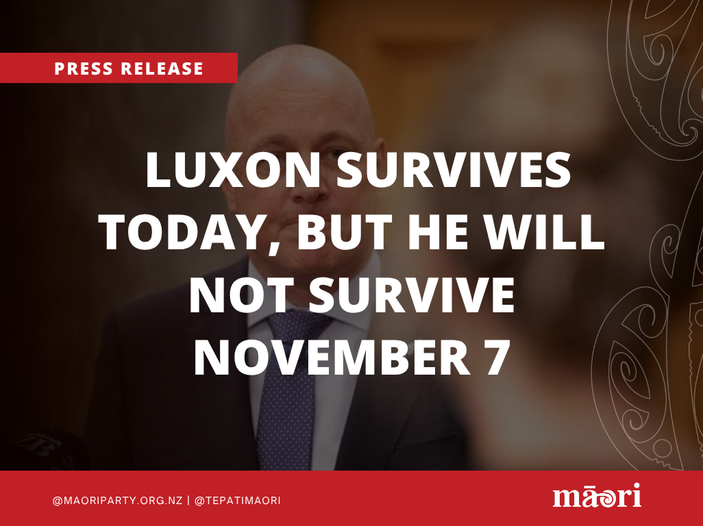 Luxon survives today, but he will not survive November 7 preview image