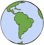 South/Central America Globe