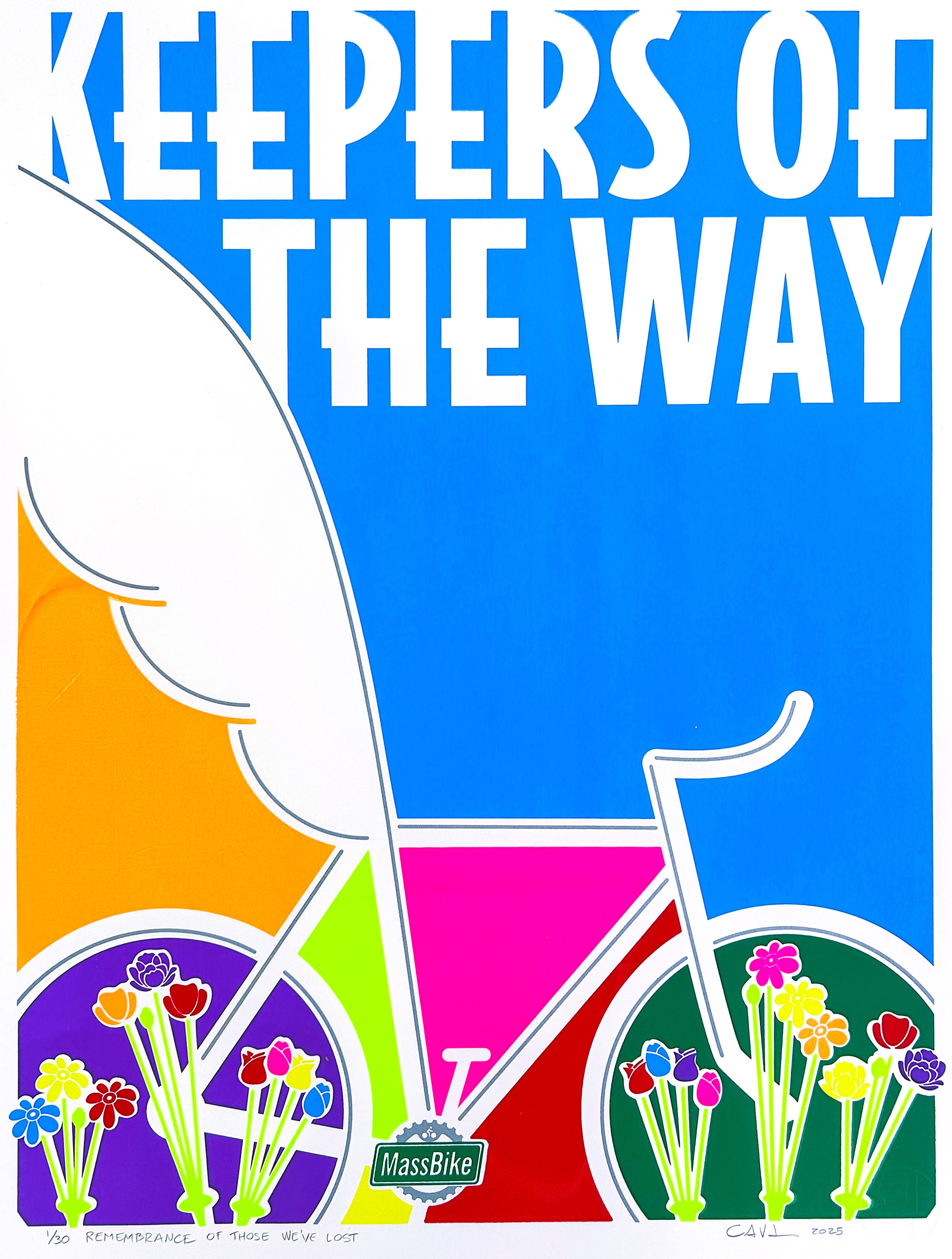 a handmade screenprinted poster that says \