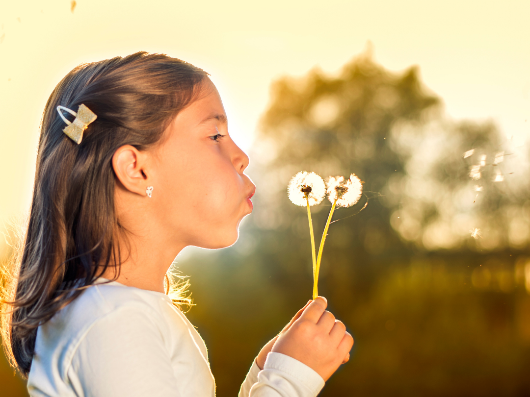 Flower in girl hand