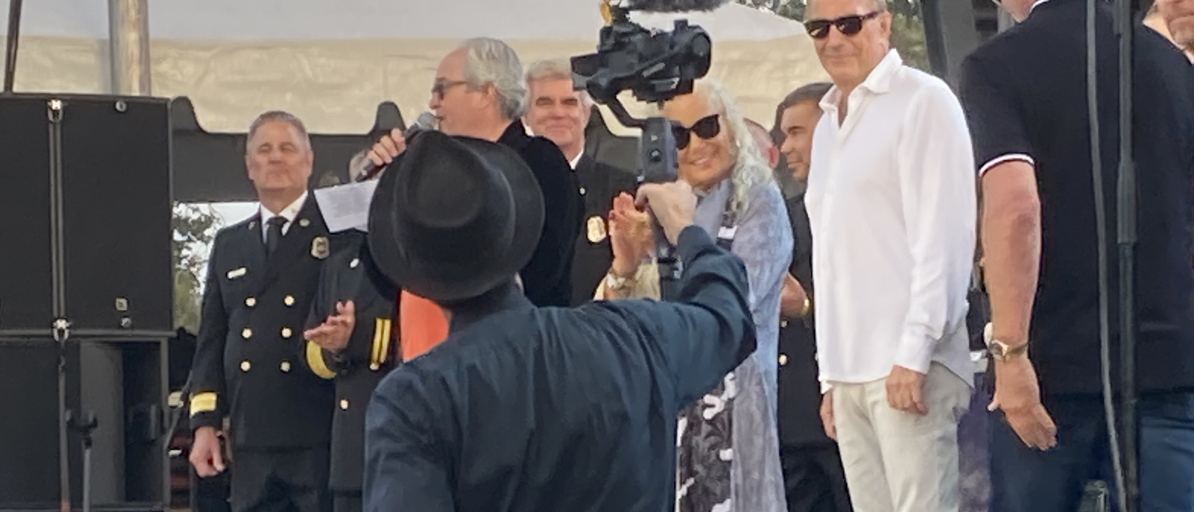 Filming Kevin Costner