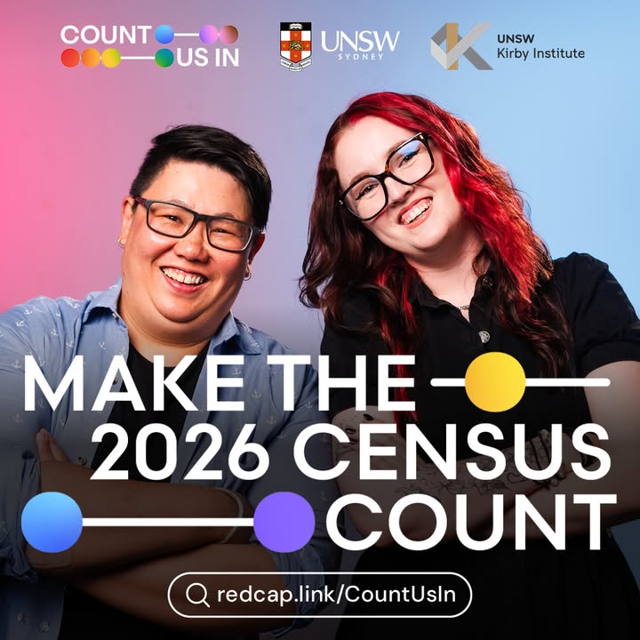 Image of two smiling people with the text 'Make the 2026 Census count. recap.link/CountUsIn '