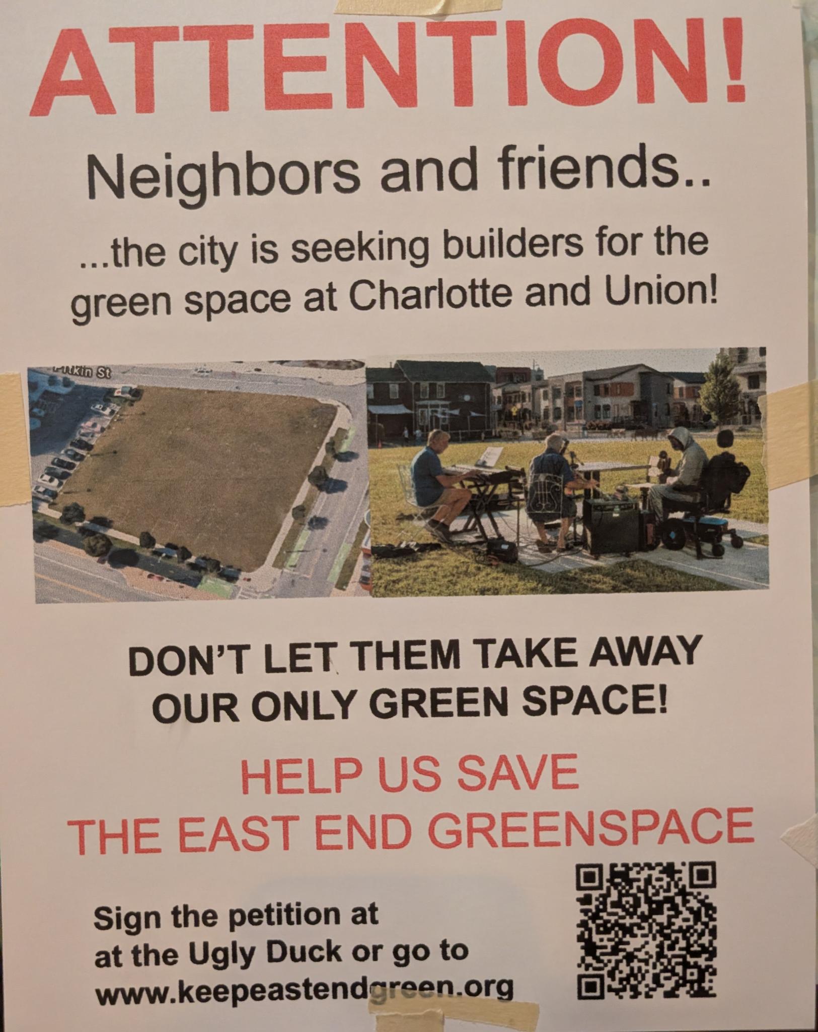 Keep East End Green flier