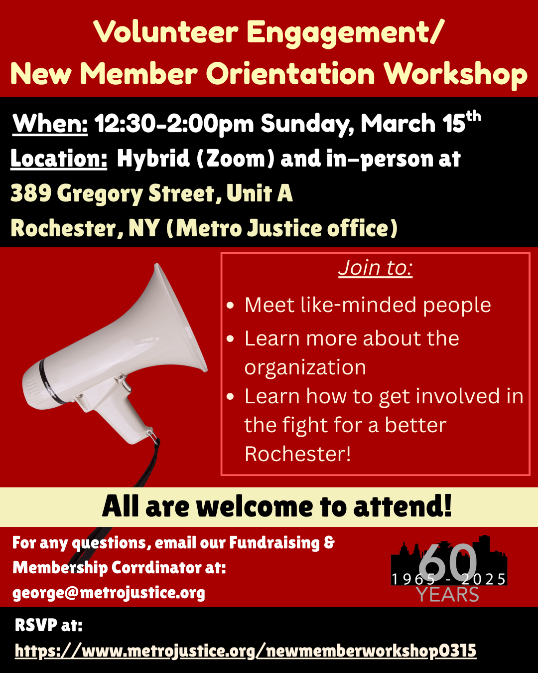 new member orientation flier