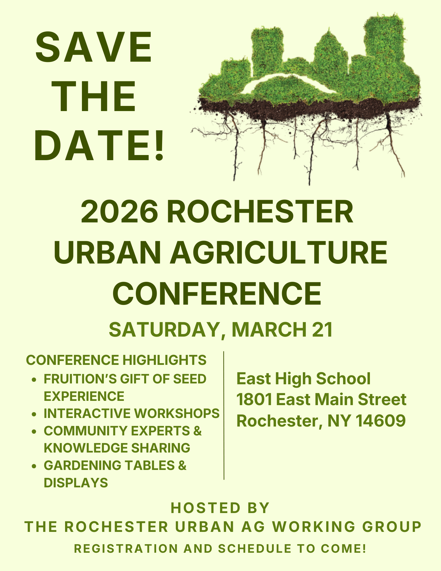 flier for urban agriculture conference