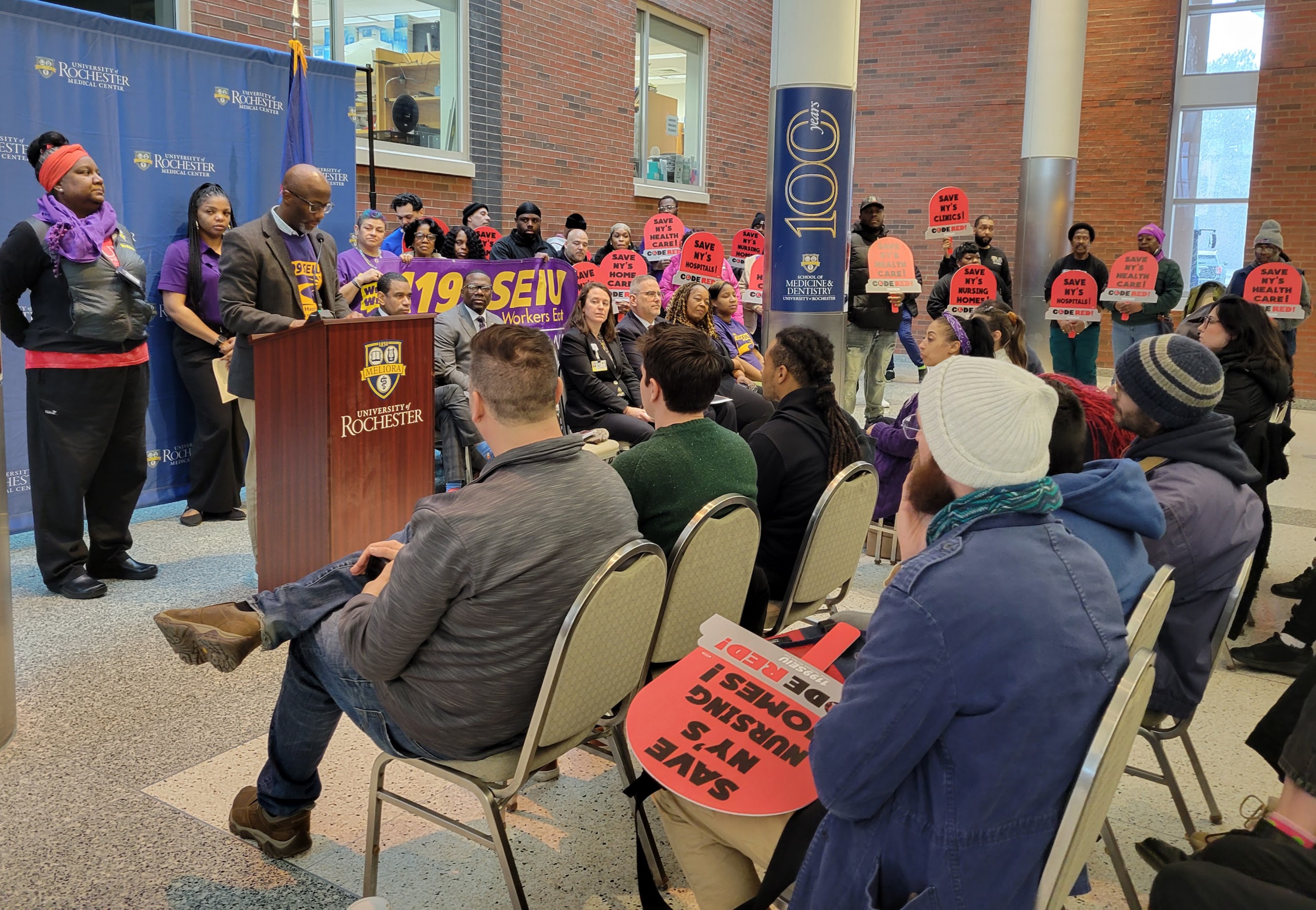 1199 press conference about Medicaid cuts