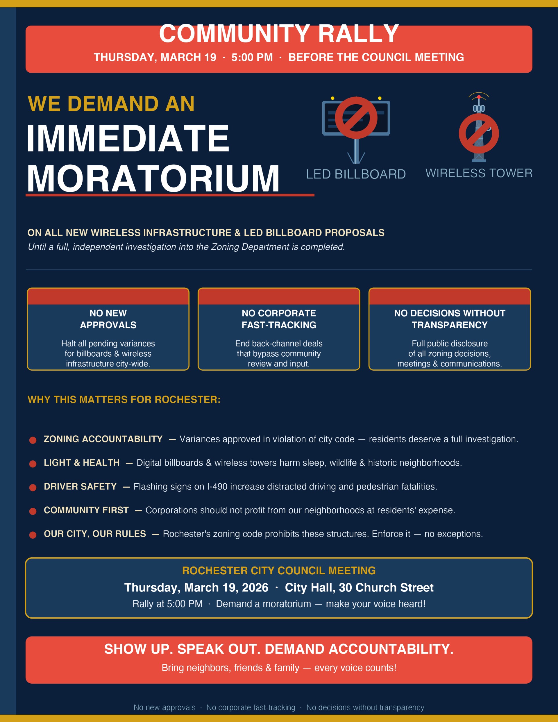 flier for zoning rally