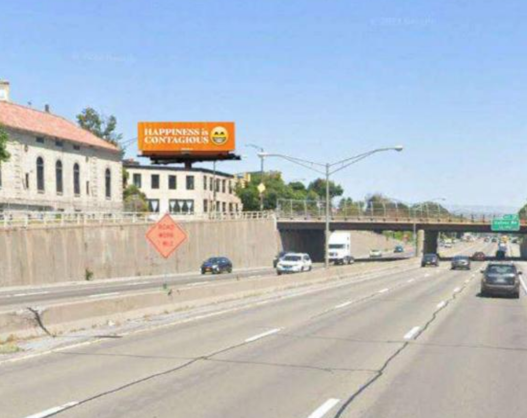 monroe exit with proposed billboard