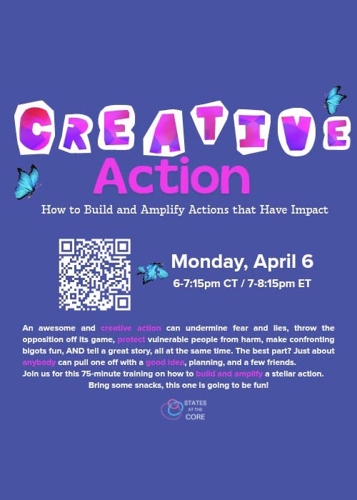 flier for creative action zoom event