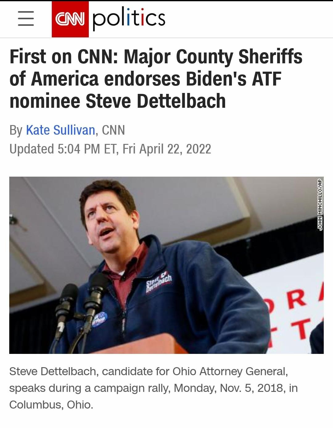 Breaking: Law Enforcement Groups Endorsing Dettelbach!