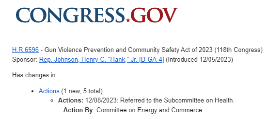 MEGA Gun Control Bill Sent to Sub-Committee!