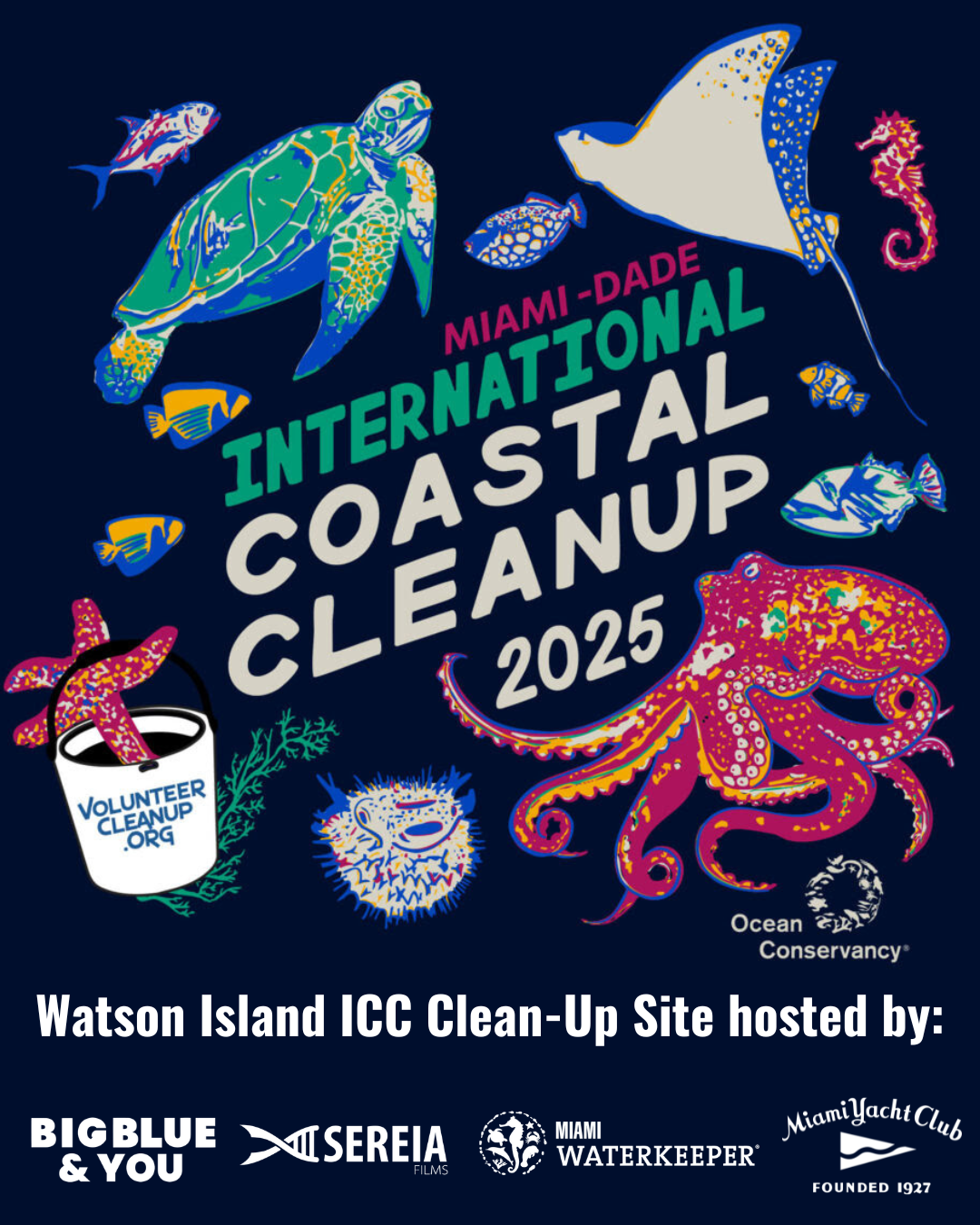 Event flyer with sponsors