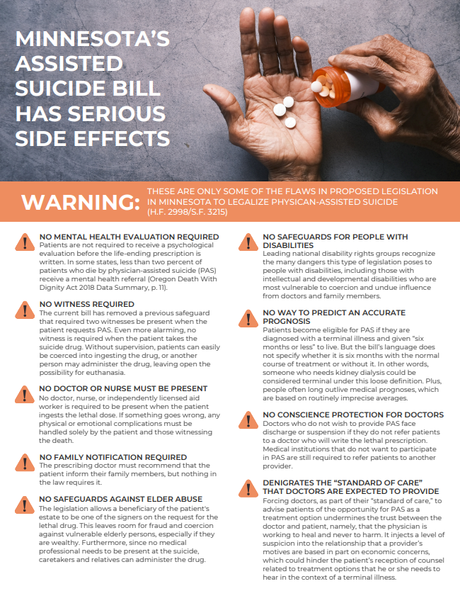Oppose Assisted Suicide in Minnesota