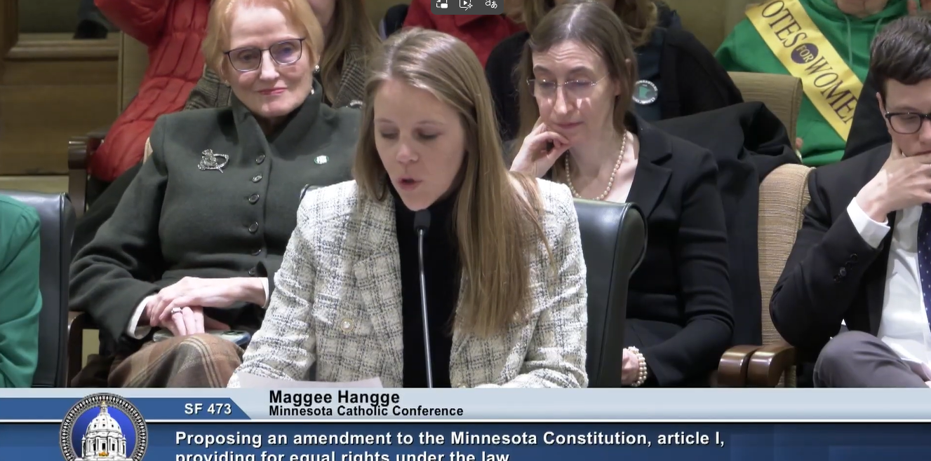 Verbal Testimony in Opposition to the ERA (SF473) Delivered by Maggee Hangge, Minnesota Catholic Conference