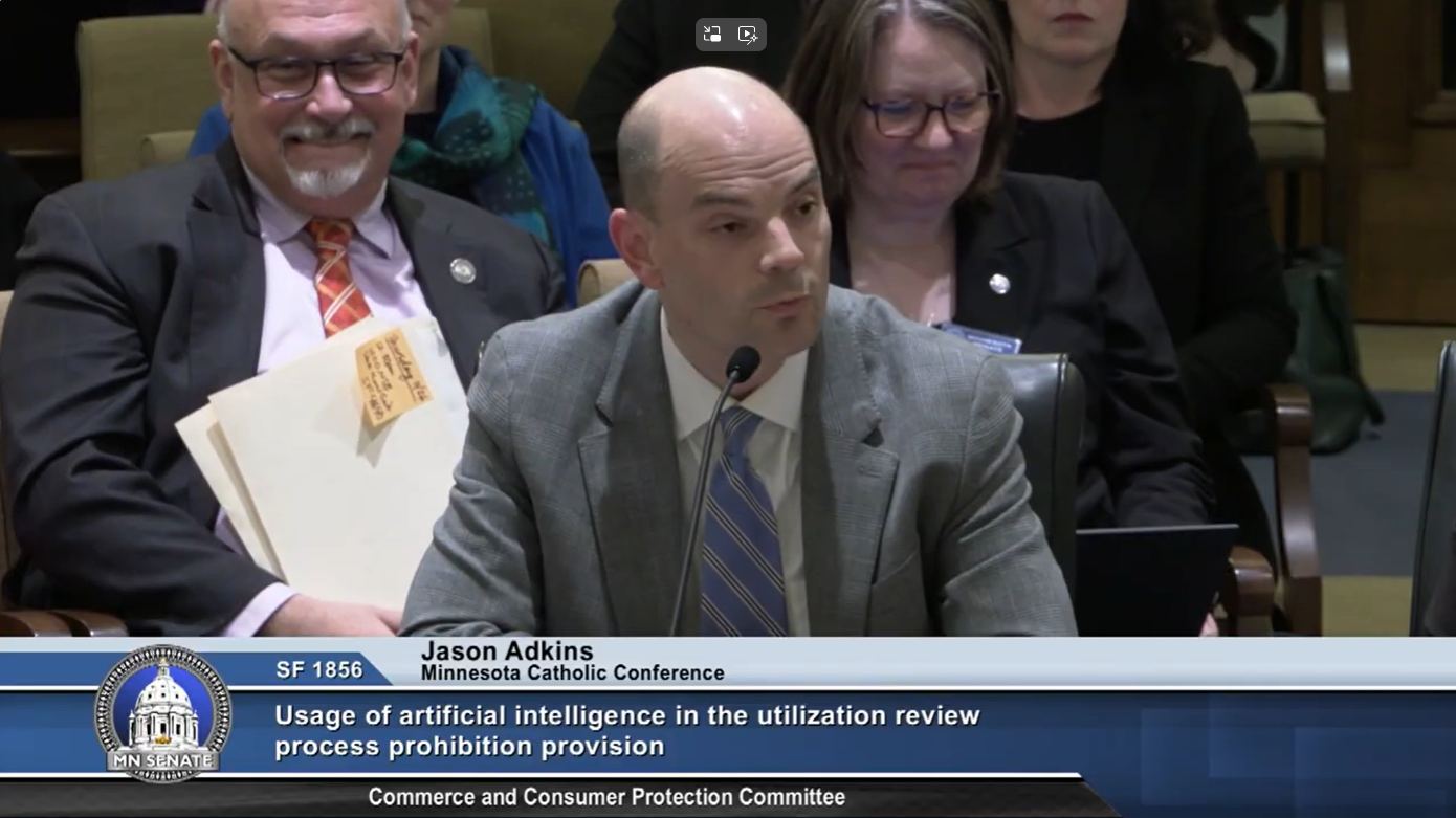 Testimony in Support of Provision to Help Ensure Humans are Involved in Healthcare Decisions, Not Just AI Tools