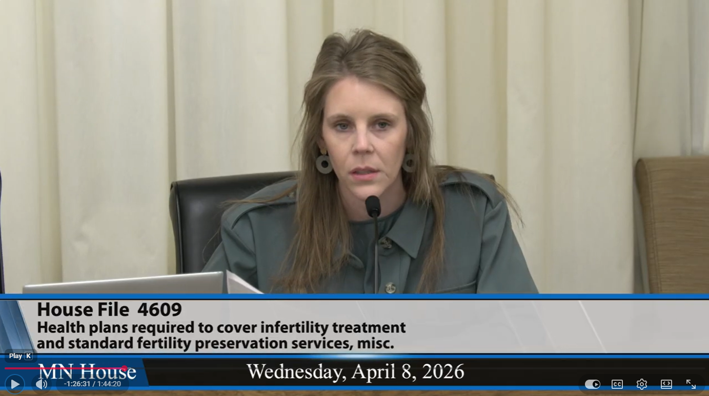 Verbal Testimony in Opposition to IVF Insurance Mandate (H.F. 4609)
