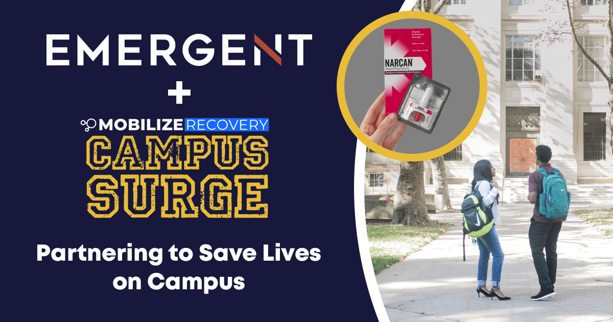 Mobilize Recovery Announces Emergent BioSolutions as Sponsor of its 2025 Campus Surge Initiative to Combat Opioid Overdose Crisis on College Campuses