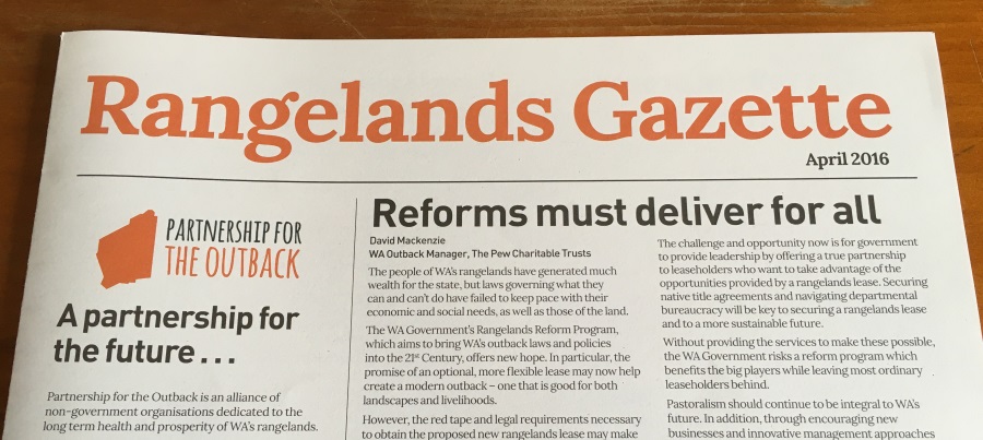 Rangelands Gazette highlights the benefits of reform