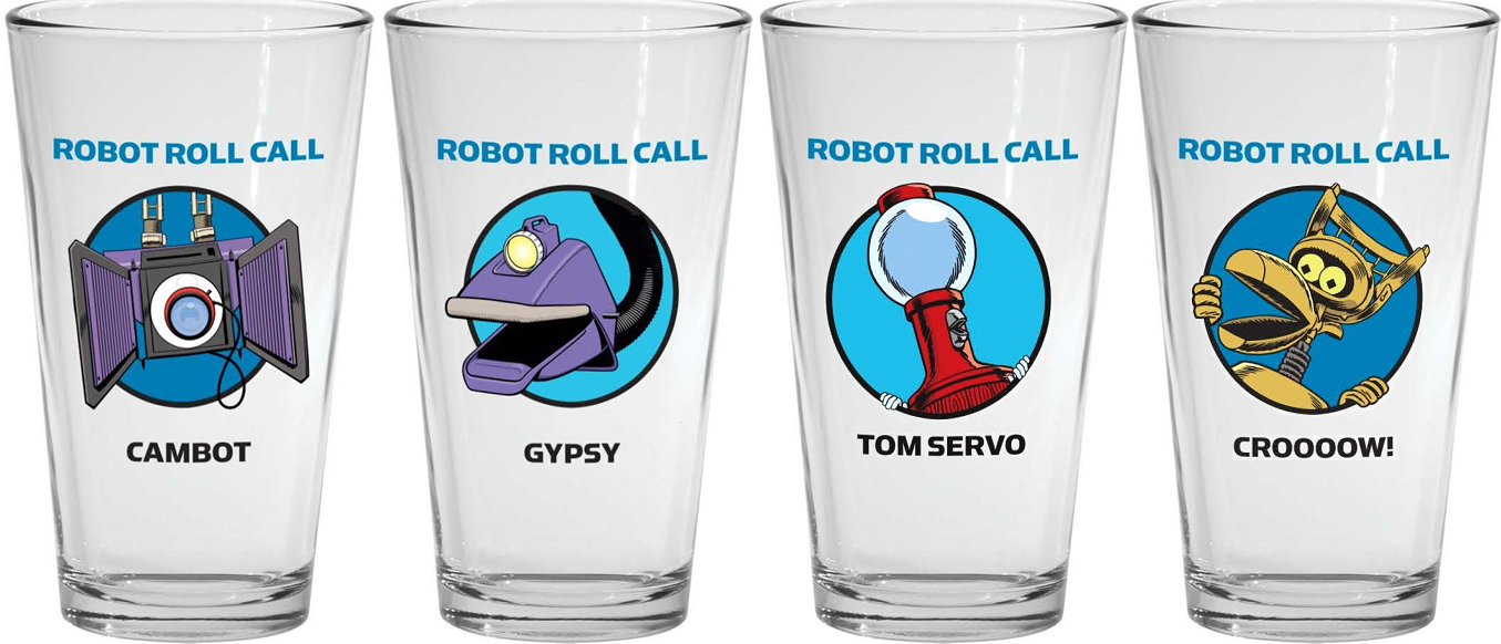 Robot Roll Call Pint Glass Set