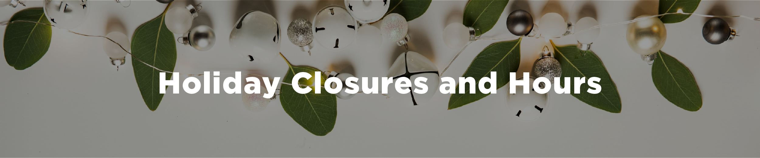 Holiday Closures and Hours