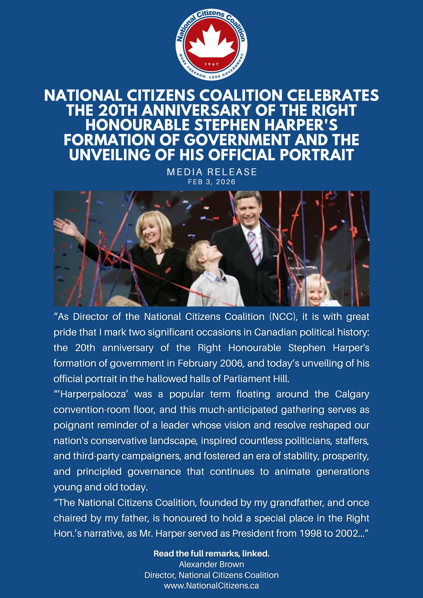 Celebrating The Right Hon. Stephen Harper