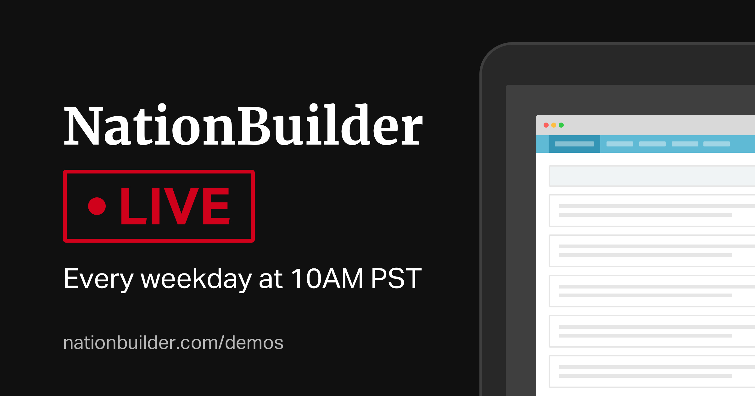 NationBuilder Live! - Links to save