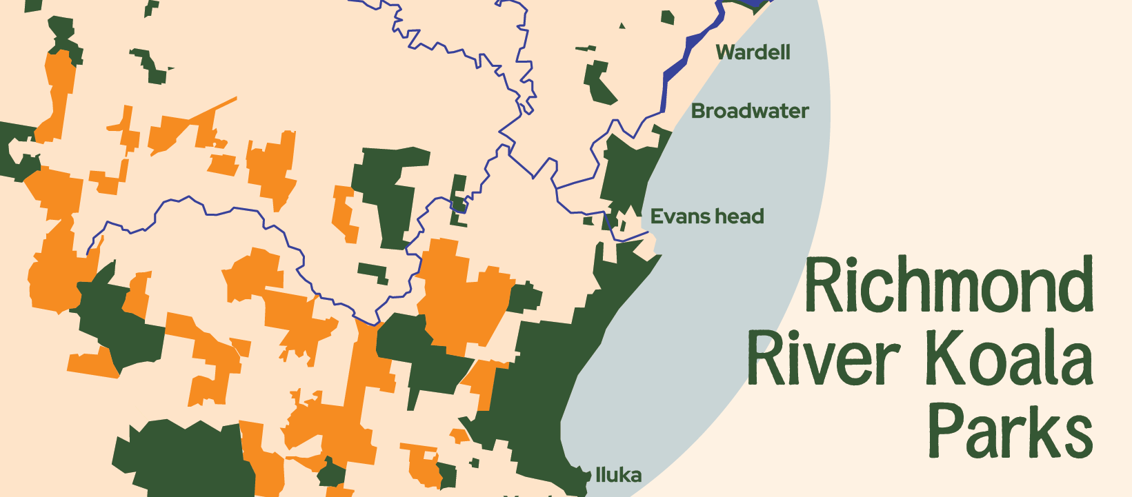 Richmond River Koala Parks Map Richmond River Koala Parks Map