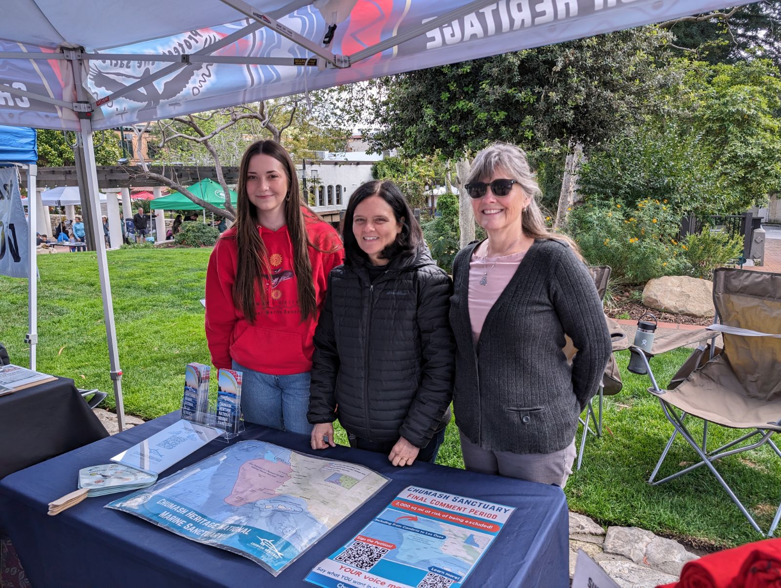 NCTC Team Member Elena Giusto is joined by representatives from the Santa Lucia chapter of Sierra Club at SLO Beaver Festival