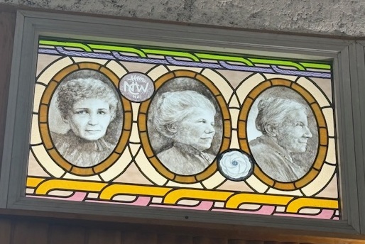 Suffragists stained glass window in Whanganui