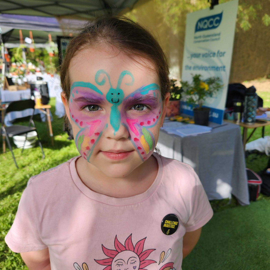 Child with face painting