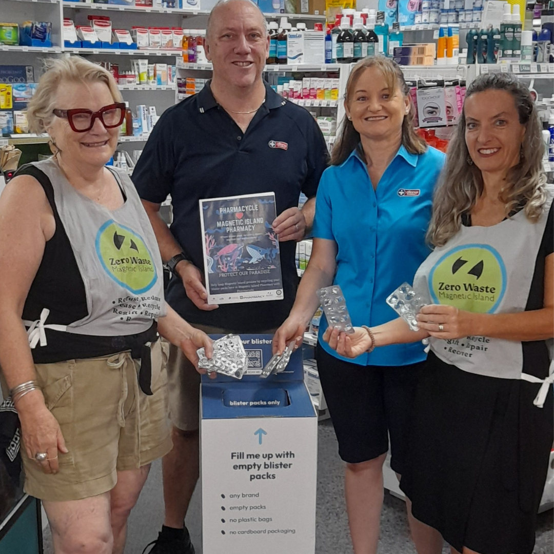 Zero Waste volunteers with empty blister packs
